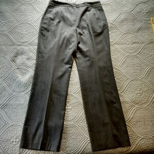 Talbots Wool Grey Dress Trousers Womens Size 10‎ Lined Made in Italy Business